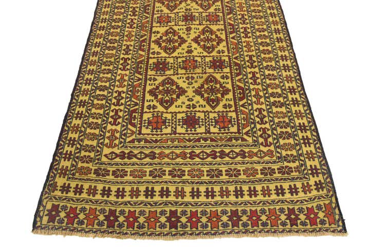 3' 10 x 6' 7 Hand Woven Kilim Afghan Wool Rug
