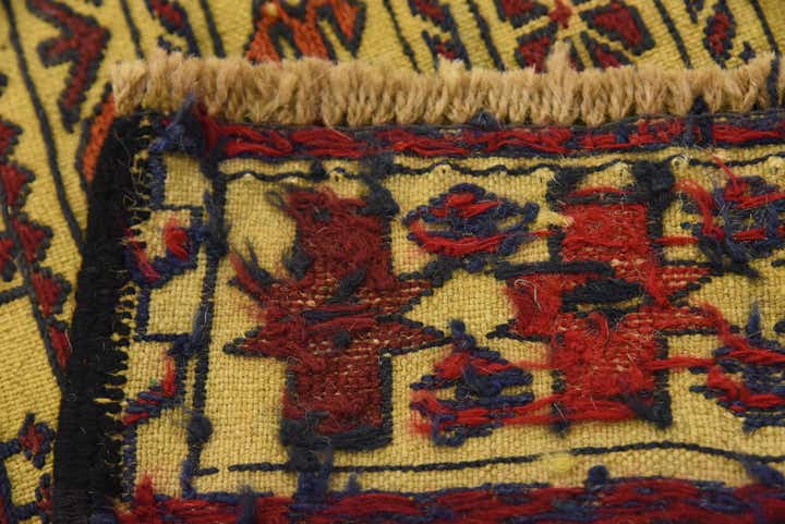 3' 10 x 6' 7 Hand Woven Kilim Afghan Wool Rug