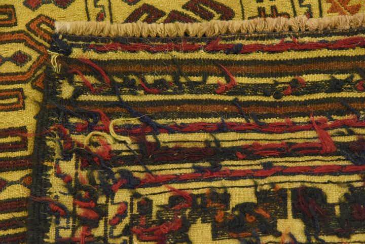 4' x 6' 4 Hand Woven Kilim Afghan Wool Rug