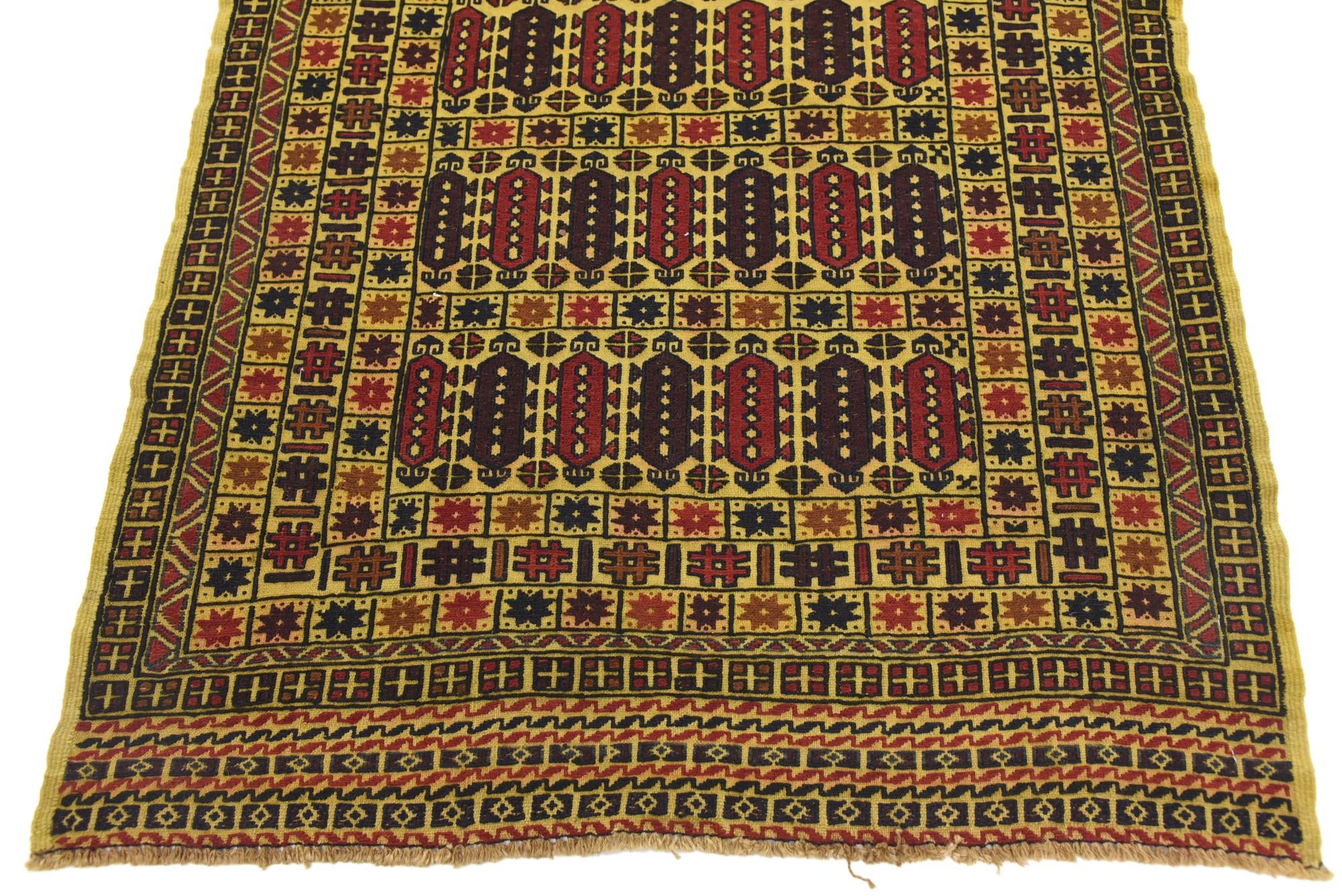 3' 10 x 6' Hand Woven Kilim Afghan Wool Rug