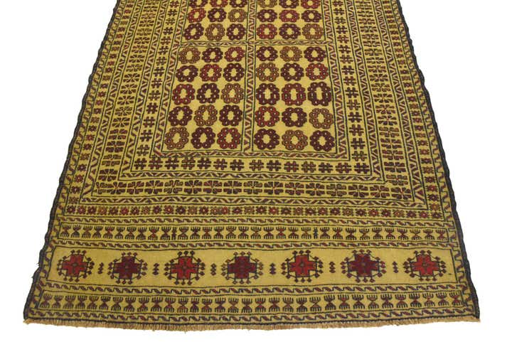 4' 2 x 6' 3 Hand Woven Kilim Afghan Wool Rug