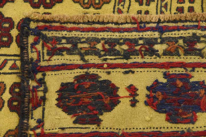 4' 2 x 6' 3 Hand Woven Kilim Afghan Wool Rug