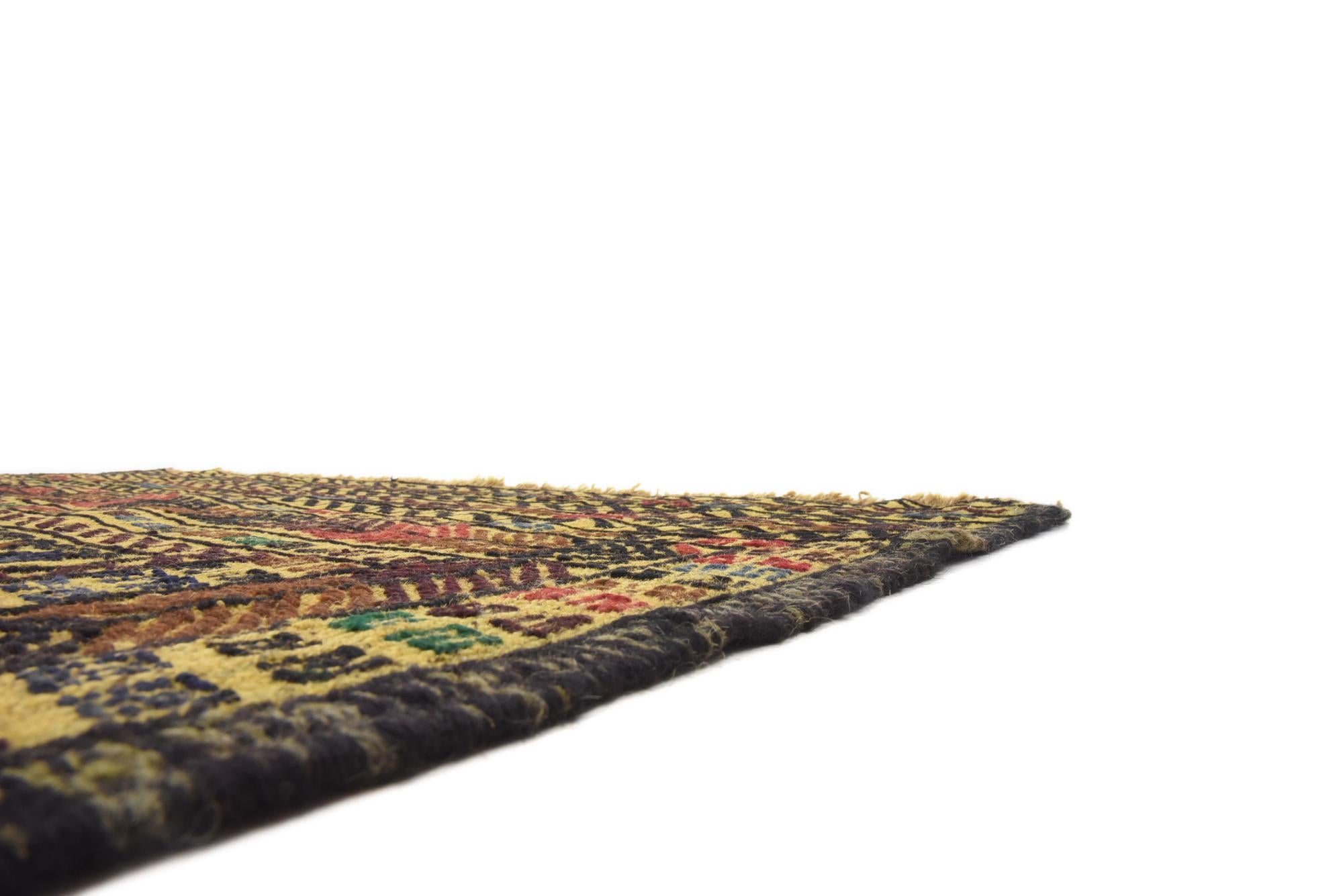 3' 10 x 6' 2 Hand Woven Kilim Afghan Wool Rug