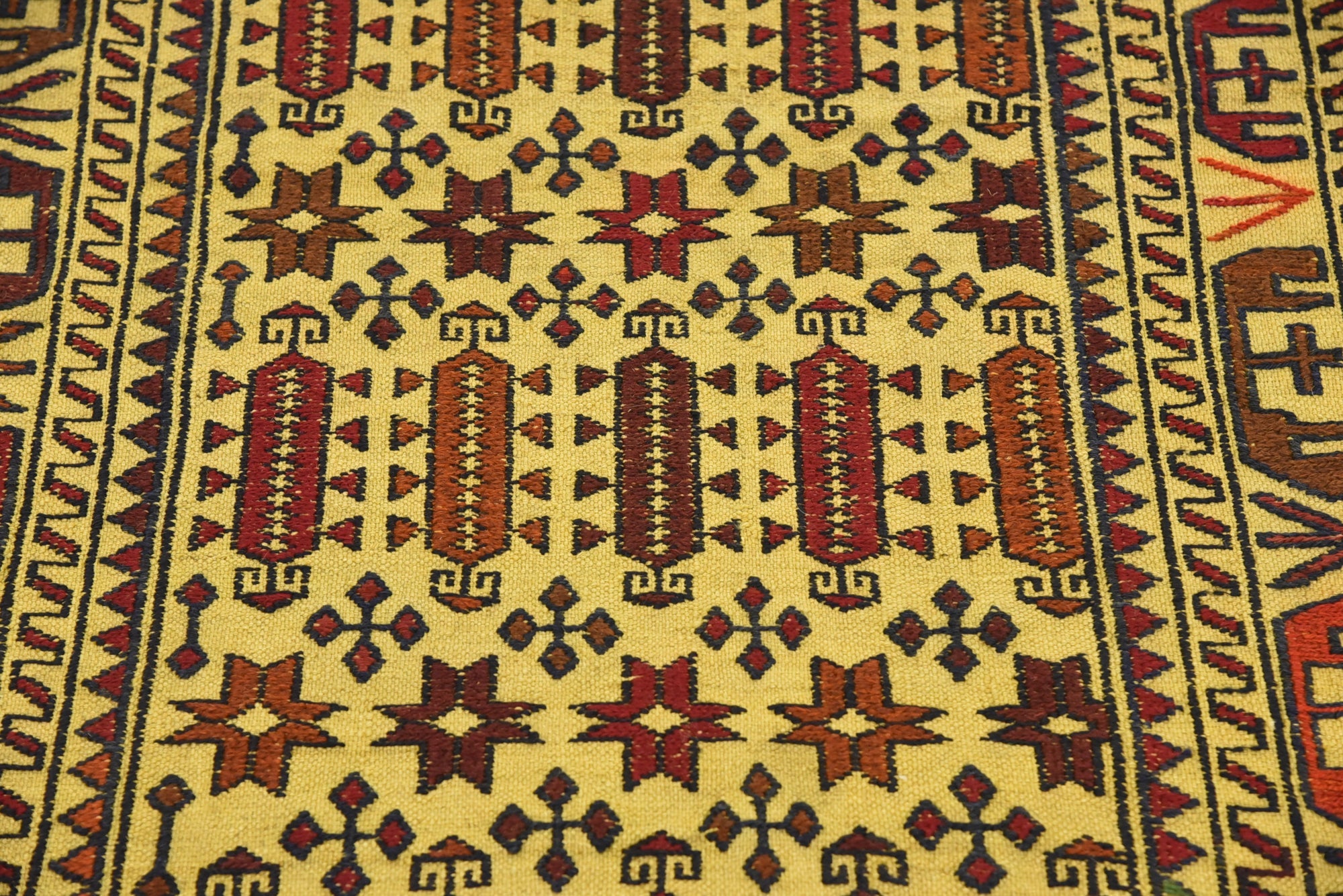 4' x 6' 9 Hand Woven Kilim Afghan Wool Rug