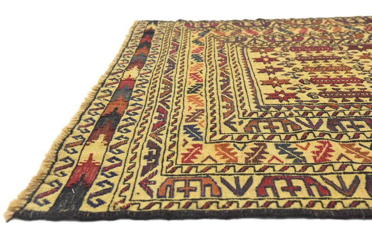 Detail image of 4' x 6' 9 Hand Woven Kilim Afghan Wool Rug