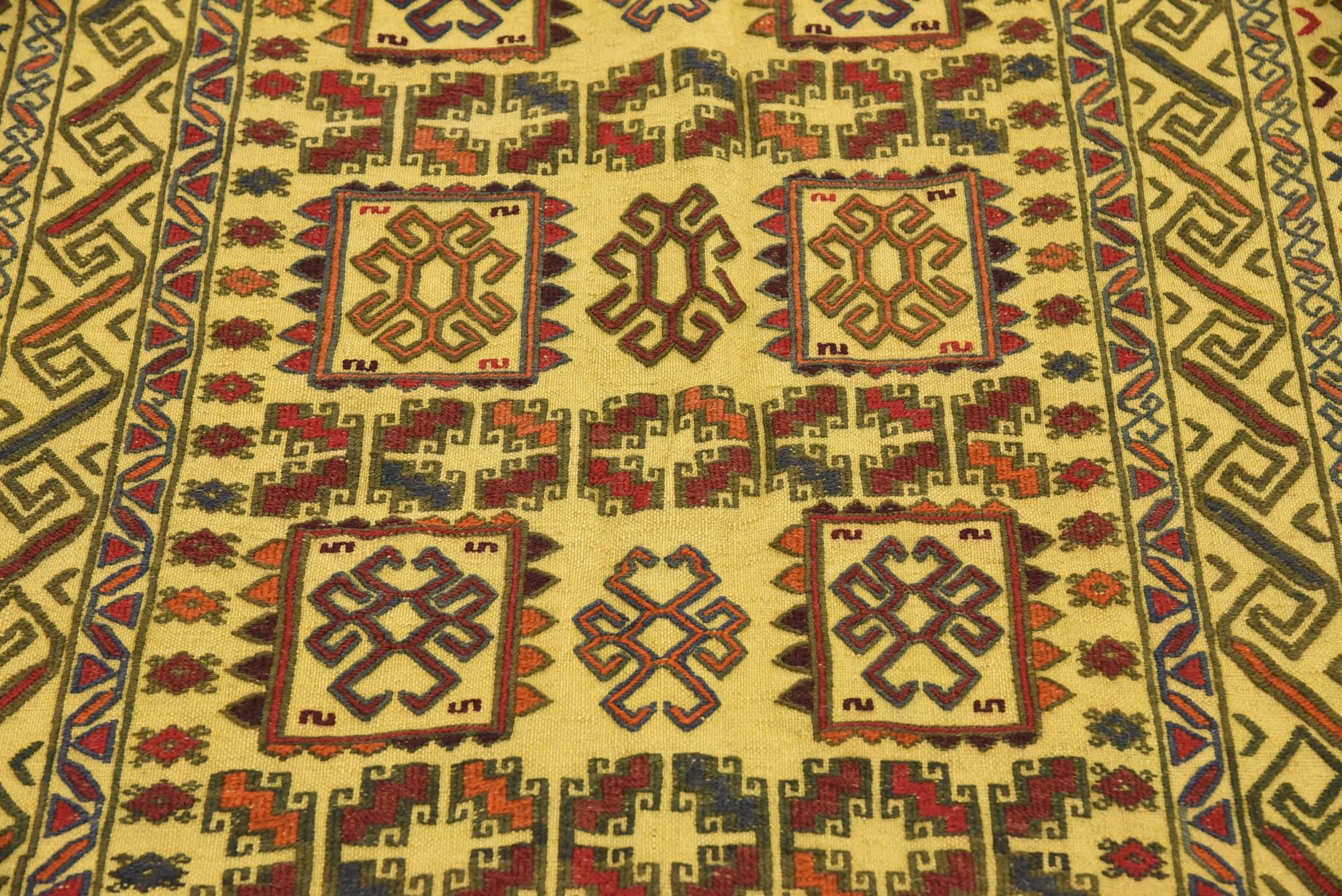 3' 9 x 6' Hand Woven Kilim Afghan Wool Rug