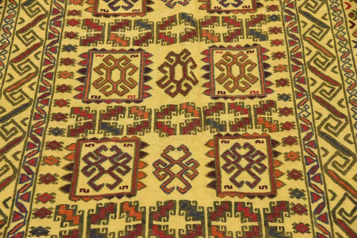 3' 9 x 6' Hand Woven Kilim Afghan Wool Rug