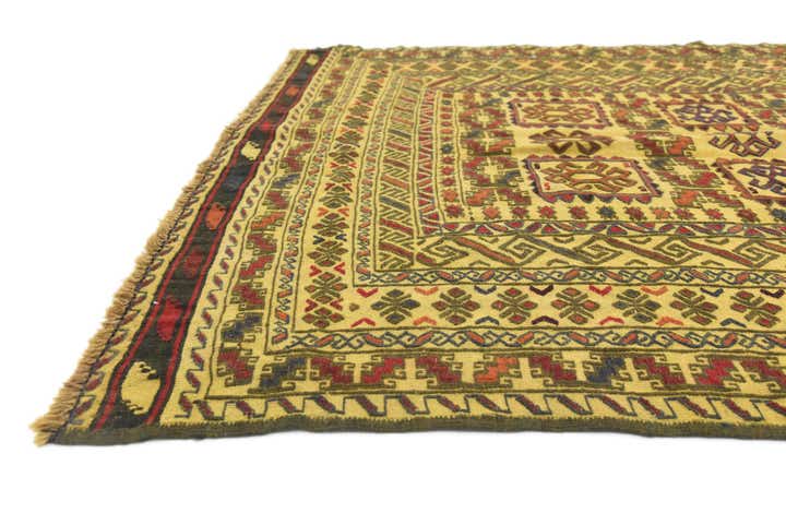 3' 9 x 6' Hand Woven Kilim Afghan Wool Rug