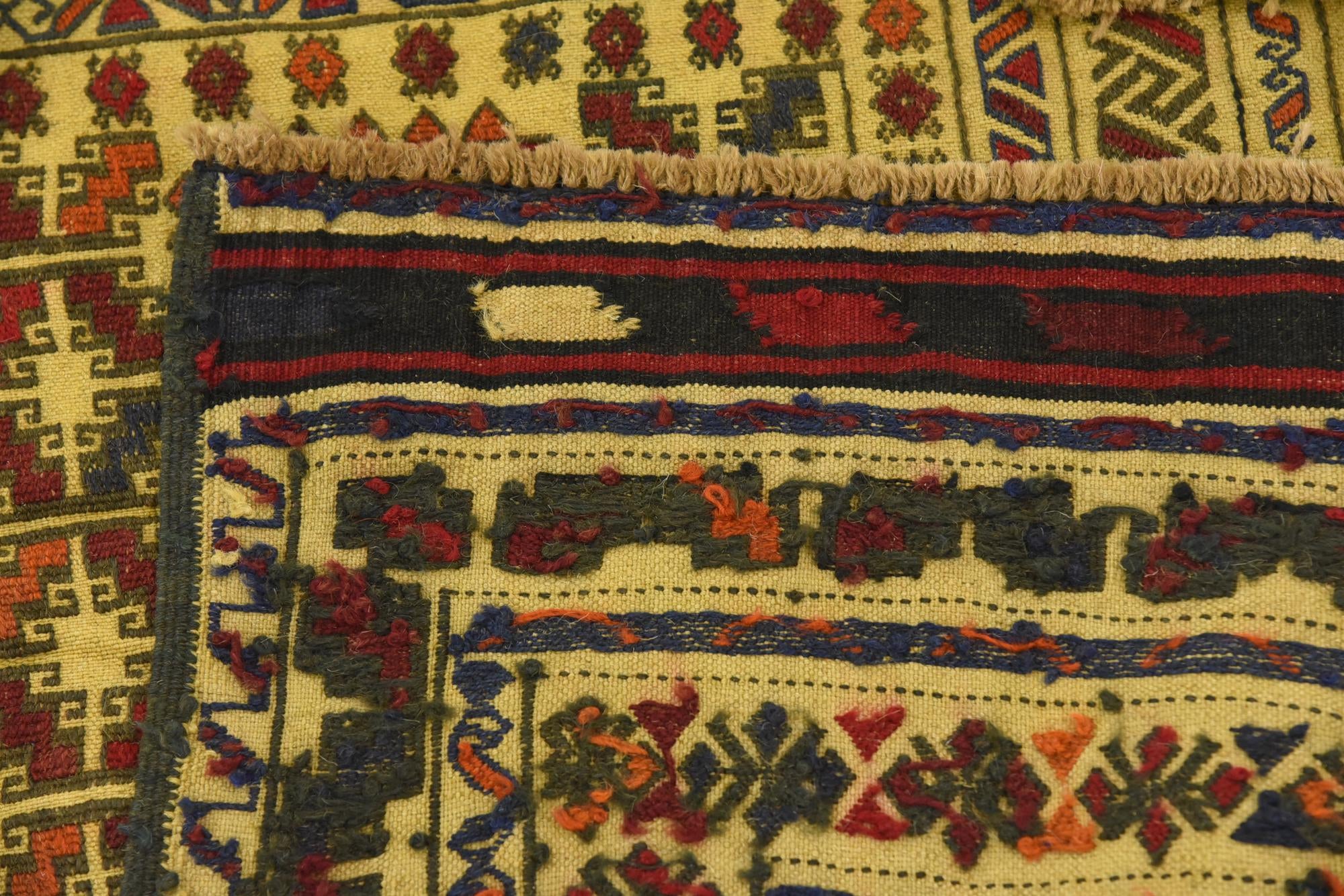 3' 9 x 6' Hand Woven Kilim Afghan Wool Rug
