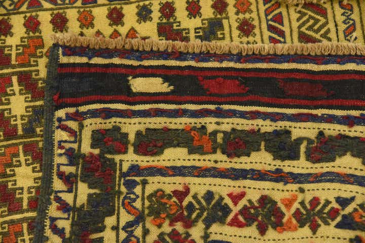3' 9 x 6' Hand Woven Kilim Afghan Wool Rug