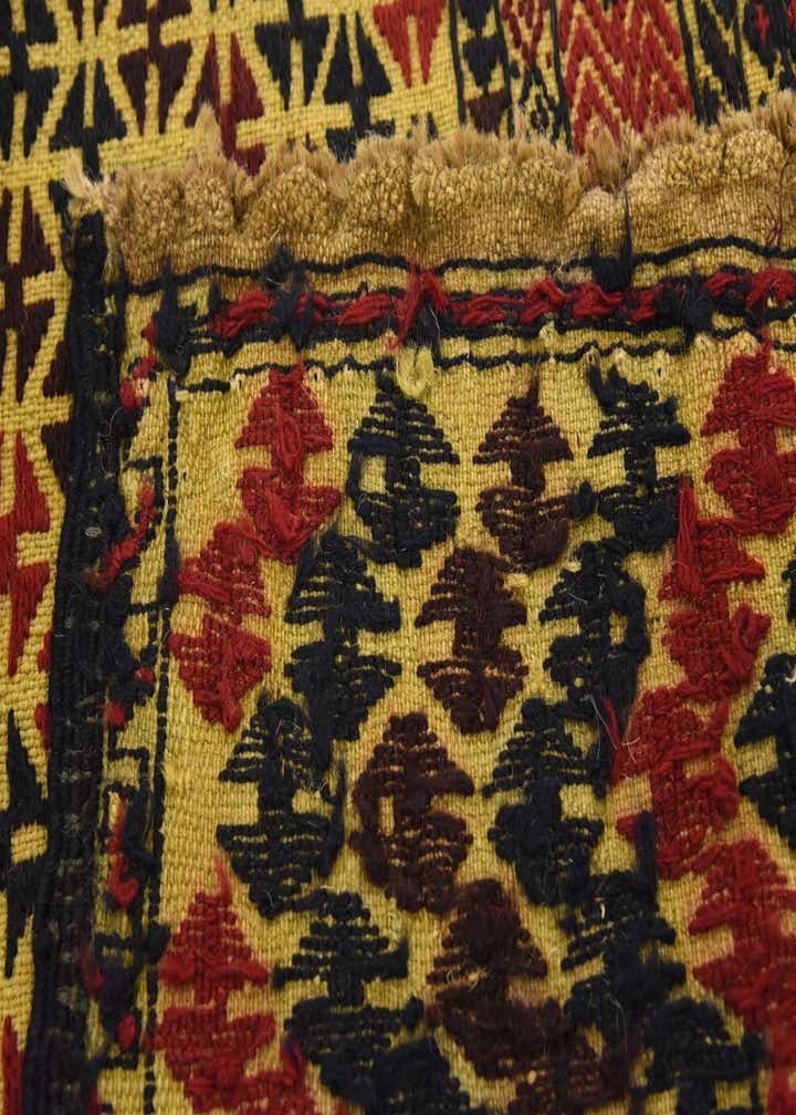 3' 5 x 5' 9 Hand Woven Kilim Afghan Wool Rug
