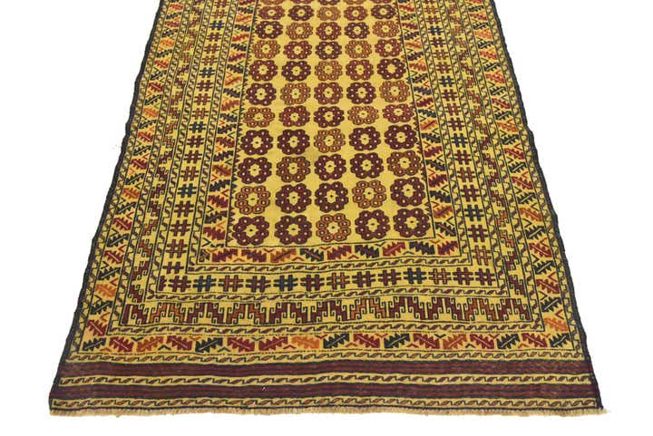 4' 2 x 6' 3 Hand Woven Kilim Afghan Wool Rug