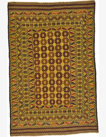 4' 2 x 6' 3 Hand Woven Kilim Afghan Wool Rug