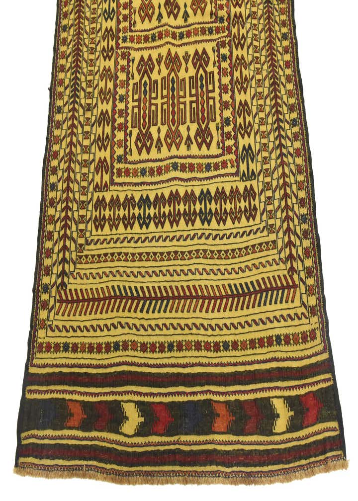 3' 10 x 5' 10 Hand Woven Kilim Afghan Wool Rug