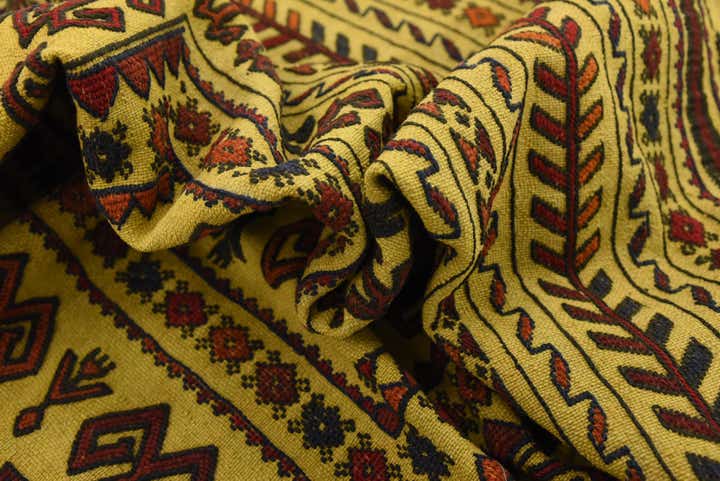 3' 10 x 5' 10 Hand Woven Kilim Afghan Wool Rug