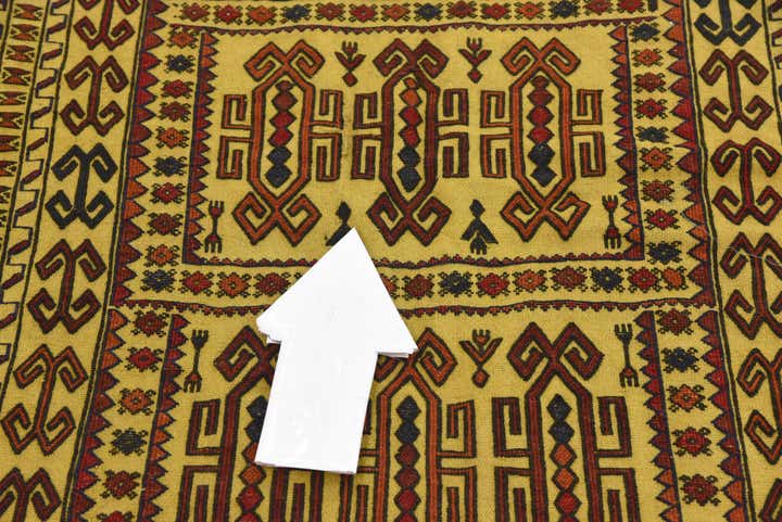 3' 10 x 5' 10 Hand Woven Kilim Afghan Wool Rug