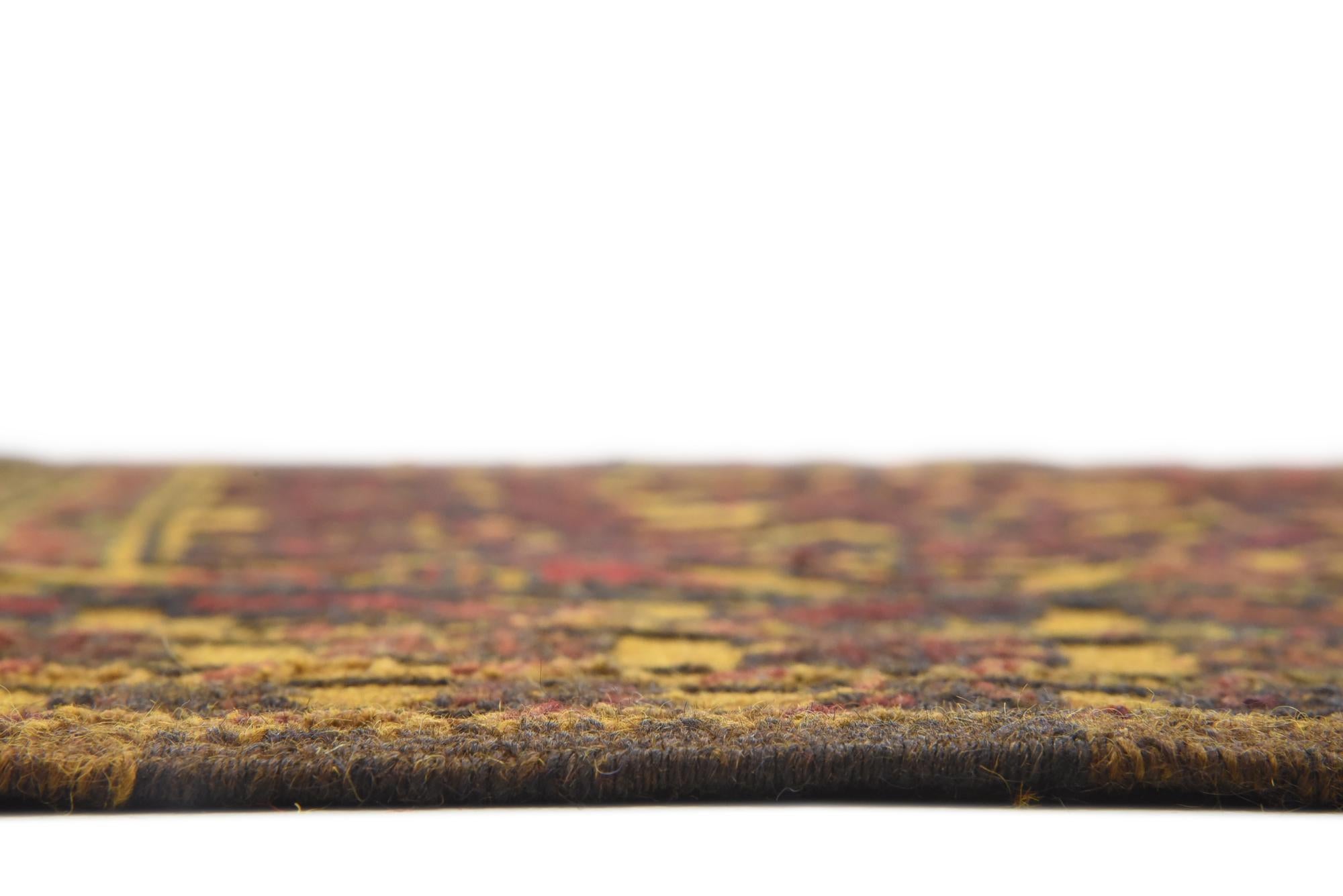 4' 3 x 6' 2 Hand Woven Kilim Afghan Wool Rug