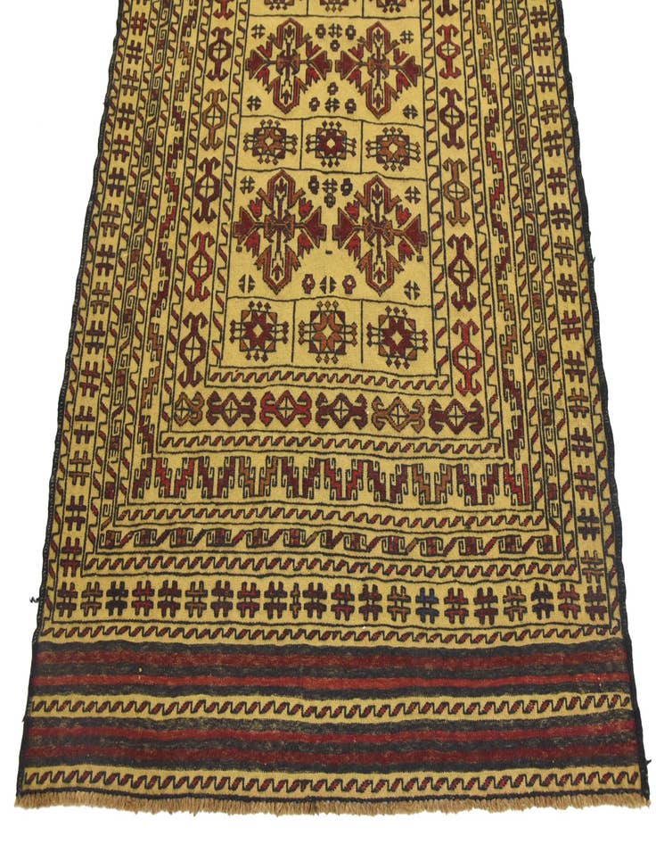 Detail image of 4' 3 x 6' 3  Hand Woven Kilim Afghan Wool Rug