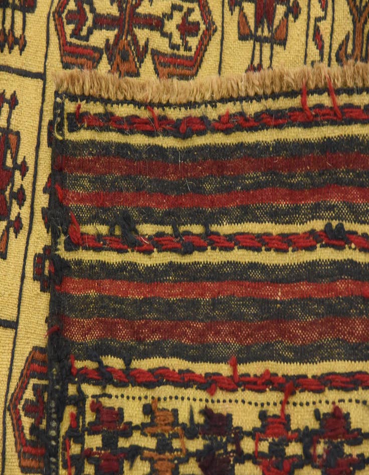 Detail image of 4' 3 x 6' 3  Hand Woven Kilim Afghan Wool Rug