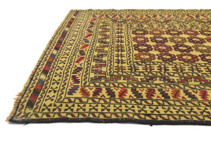 3' 10 x 6' 7 Hand Woven Kilim Afghan Wool Rug