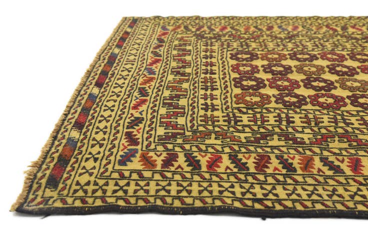 Detail image of 3' 10 x 6' 7 Hand Woven Kilim Afghan Wool Rug