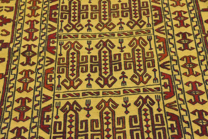 4' x 6' 5 Hand Woven Kilim Afghan Wool Rug