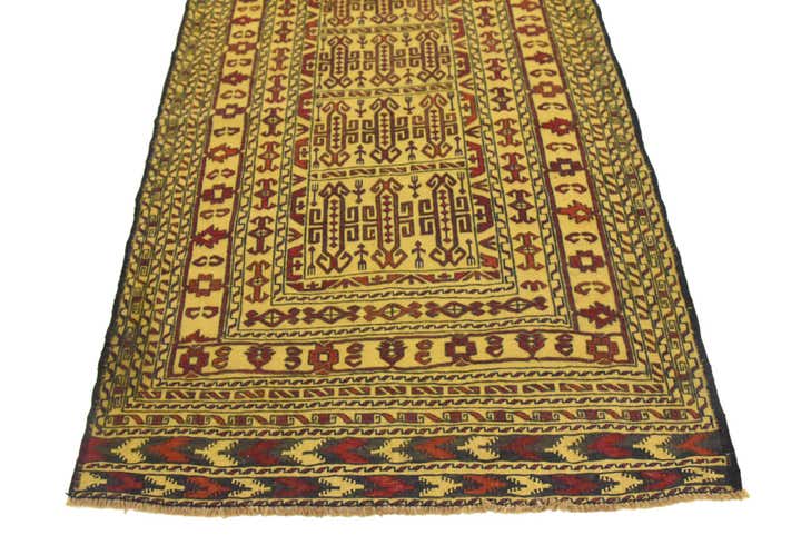 4' x 6' 5 Hand Woven Kilim Afghan Wool Rug