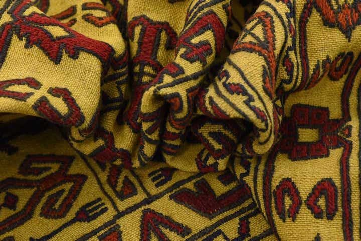 4' x 6' 5 Hand Woven Kilim Afghan Wool Rug