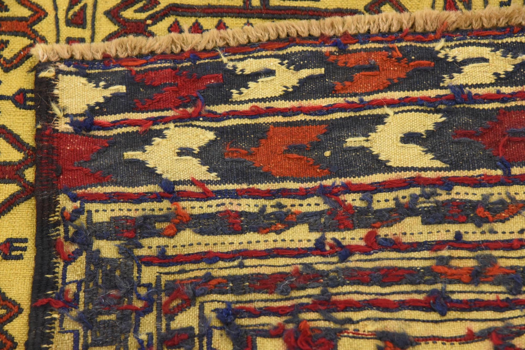 4' x 6' 5 Hand Woven Kilim Afghan Wool Rug