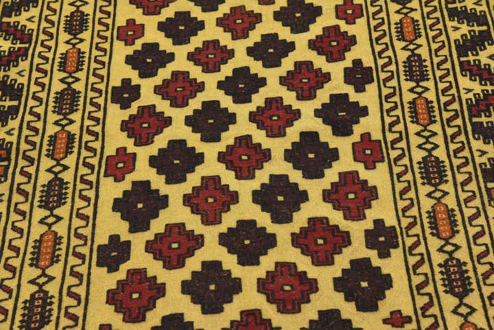4' x 6' 2 Hand Woven Kilim Afghan Wool Rug