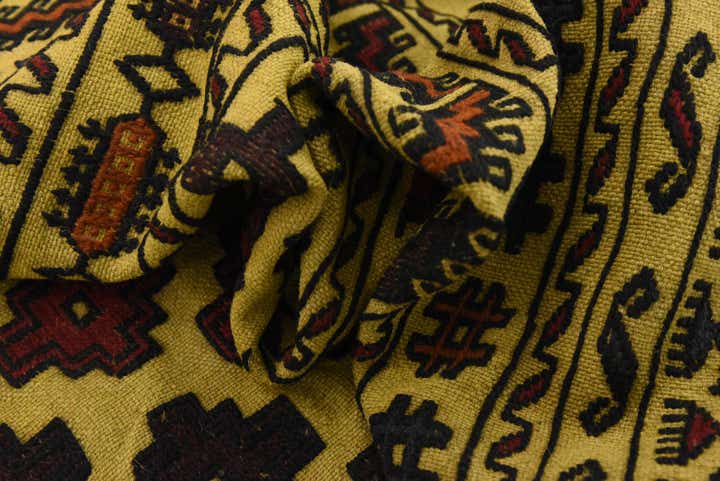 4' x 6' 2 Hand Woven Kilim Afghan Wool Rug