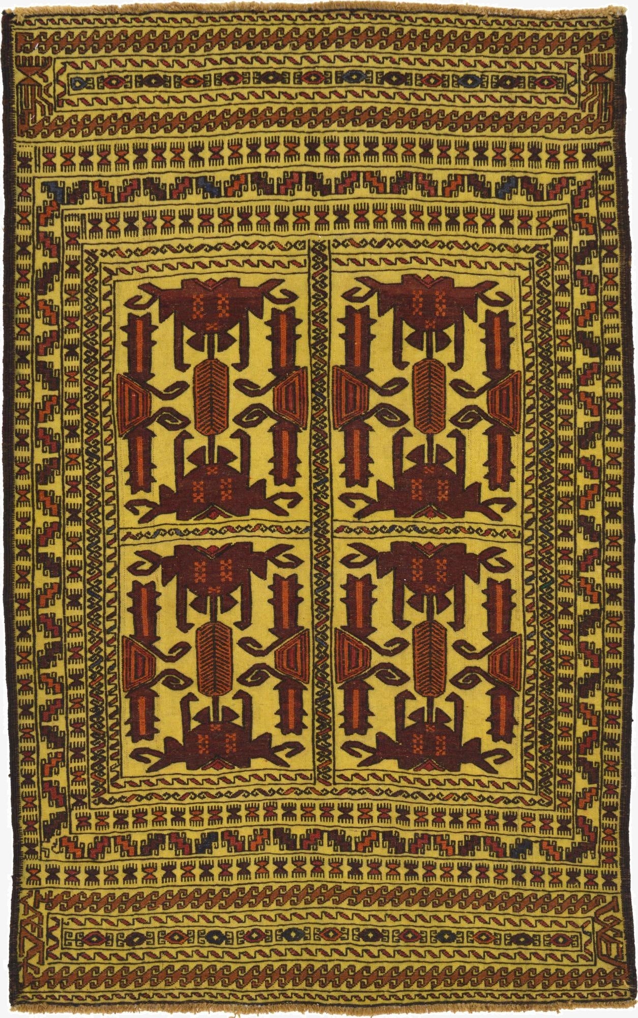 3' 10 x 6'  Hand Woven Kilim Afghan Wool Rug