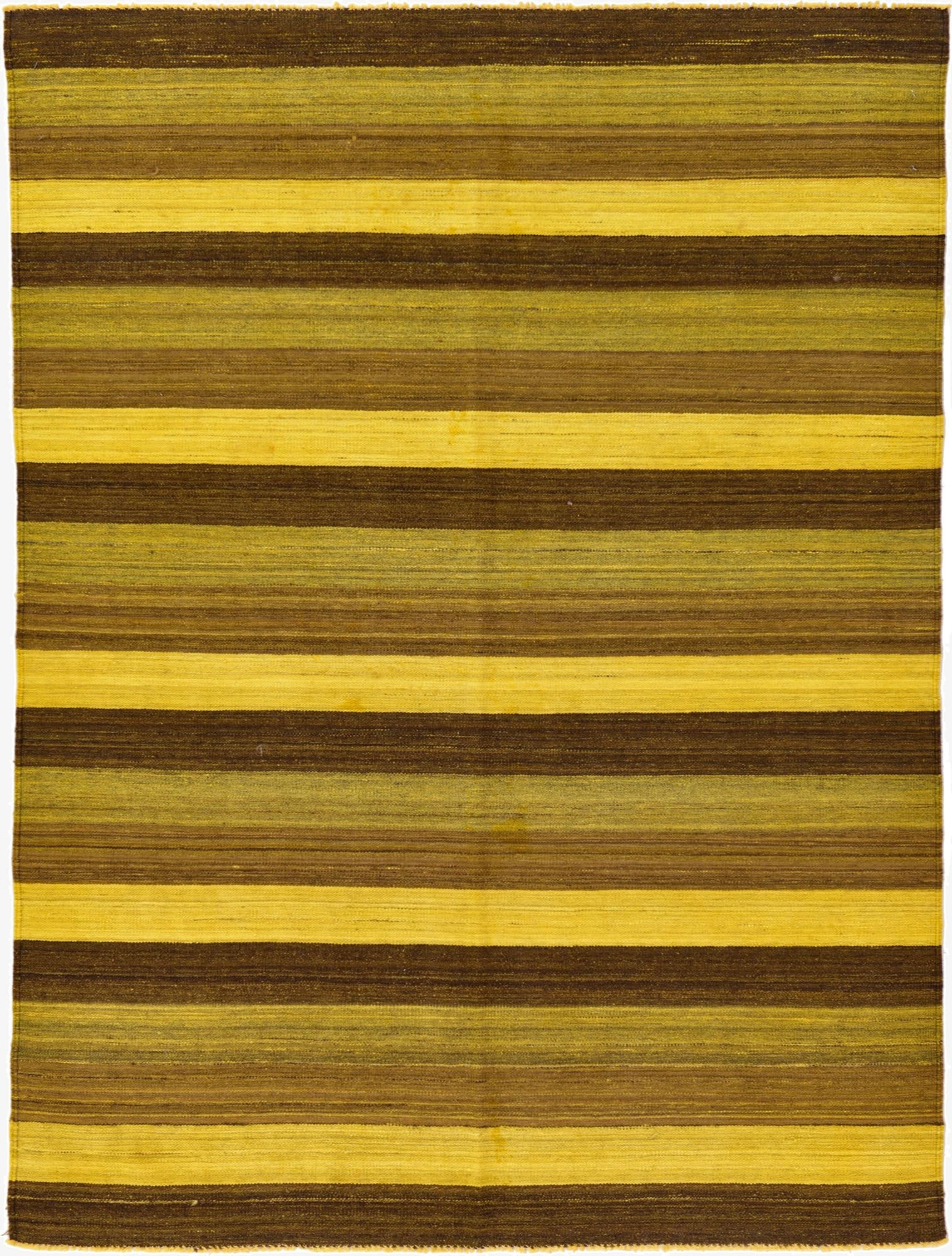 5' 3 x 6' 10  Hand Woven Kilim Afghan Wool Rug