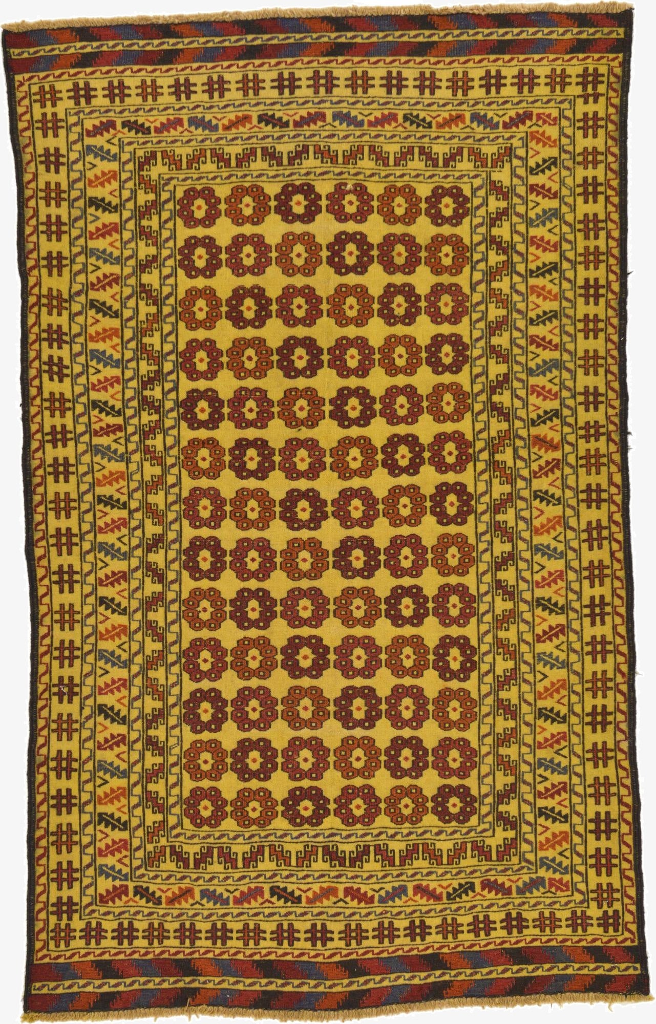 3' 8 x 6'  Hand Woven Kilim Afghan Wool Rug