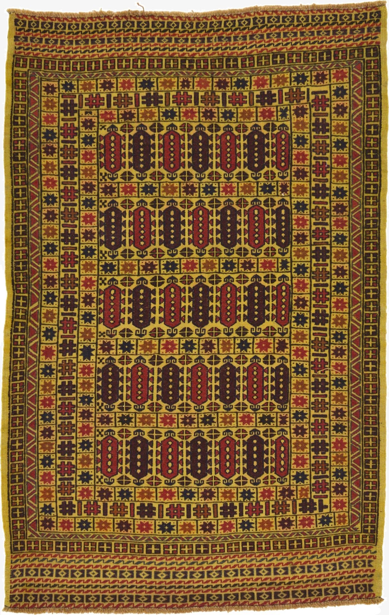 3' 10 x 6'  Hand Woven Kilim Afghan Wool Rug