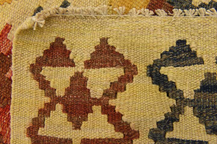3' 3 x 4' 9 Hand Woven Kilim Maymana Wool Rug