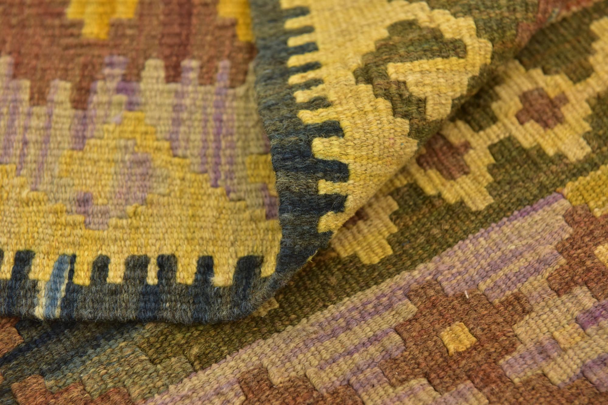 3' 5 x 4' 7 Hand Woven Kilim Maymana Wool Rug