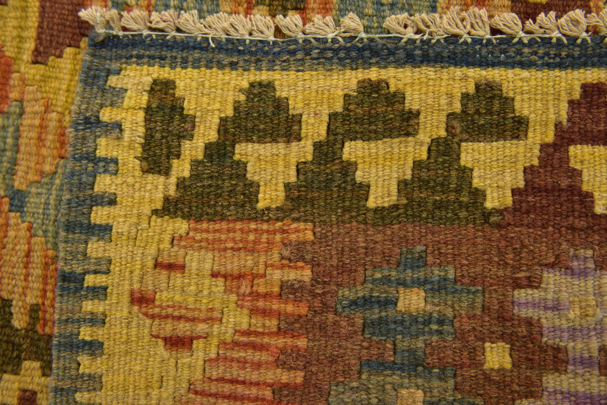 3' 5 x 4' 7 Hand Woven Kilim Maymana Wool Rug