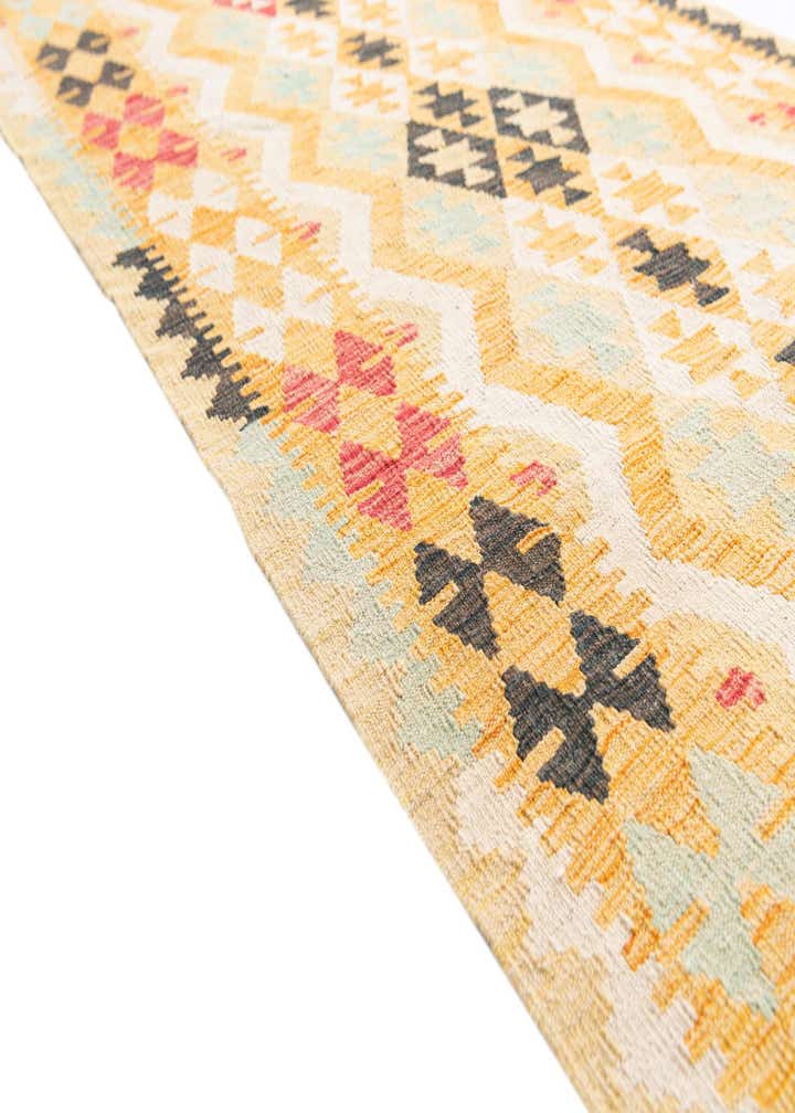 3' 5 x 6' 6 Hand Woven Kilim Maymana Wool Rug
