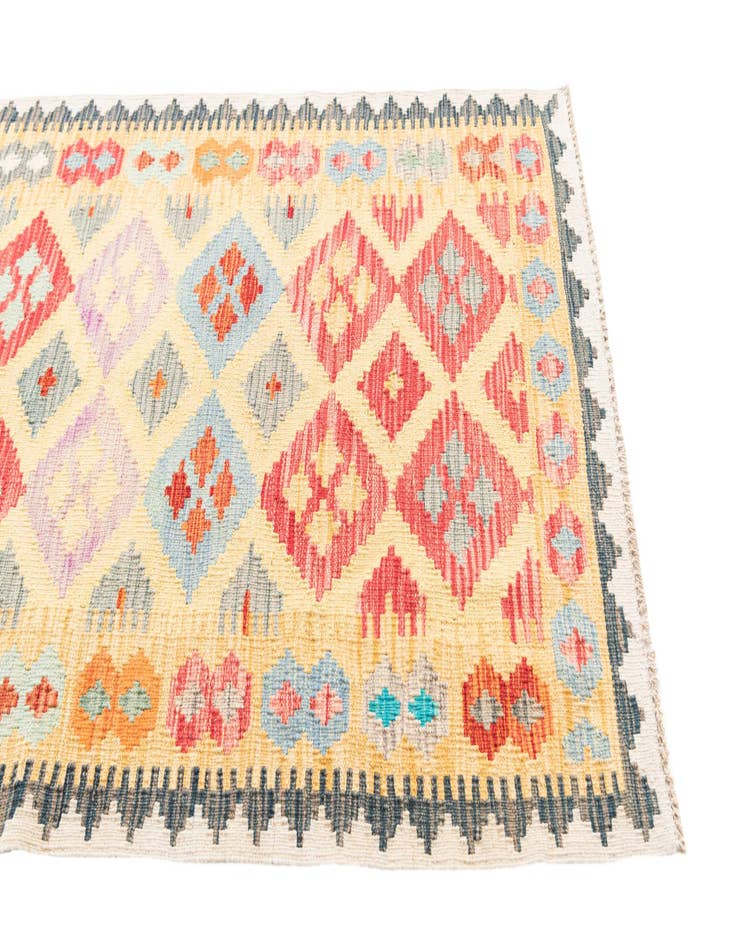 Detail image of 3' 4 x 6' 5  Hand Woven Kilim Maymana Wool Rug