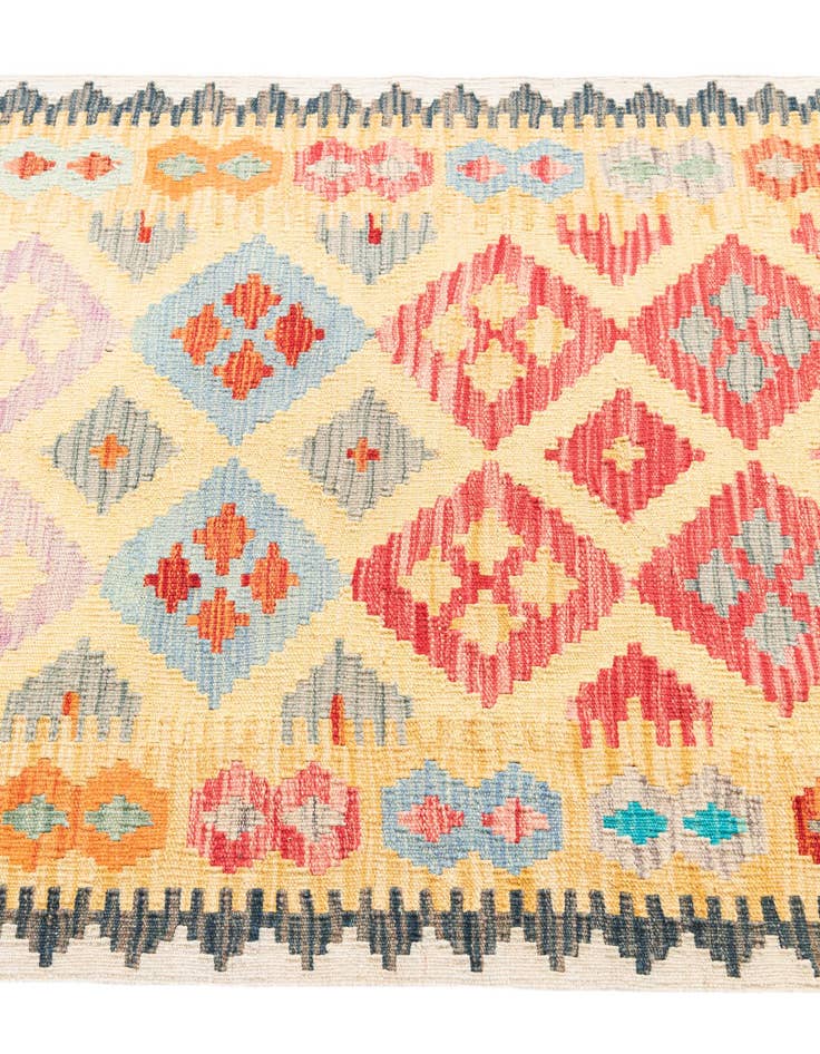 Detail image of 3' 4 x 6' 5  Hand Woven Kilim Maymana Wool Rug