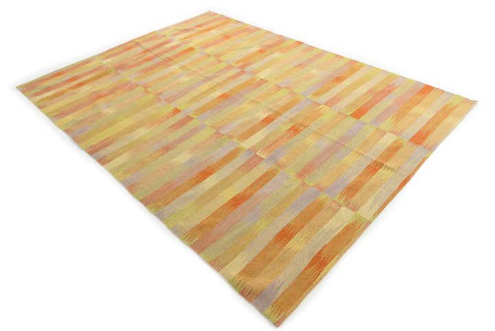 7' x 9' 3 Hand Woven Kilim Modern Wool Rug