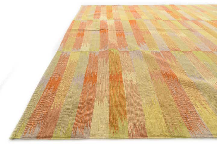 7' x 9' 3 Hand Woven Kilim Modern Wool Rug