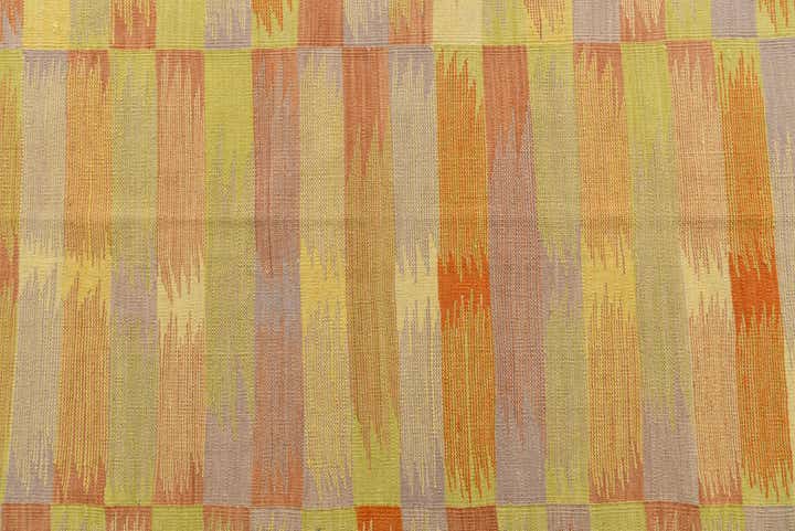 7' x 9' 3 Hand Woven Kilim Modern Wool Rug