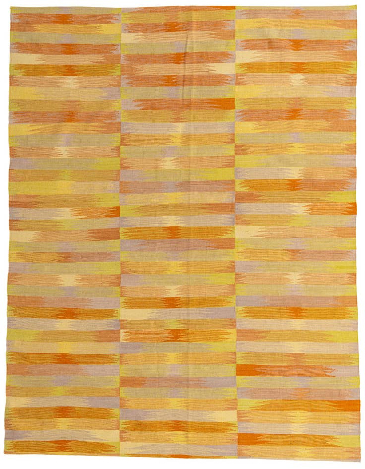 Detail image of 7' x 9' 3 Hand Woven Kilim Modern Wool Rug