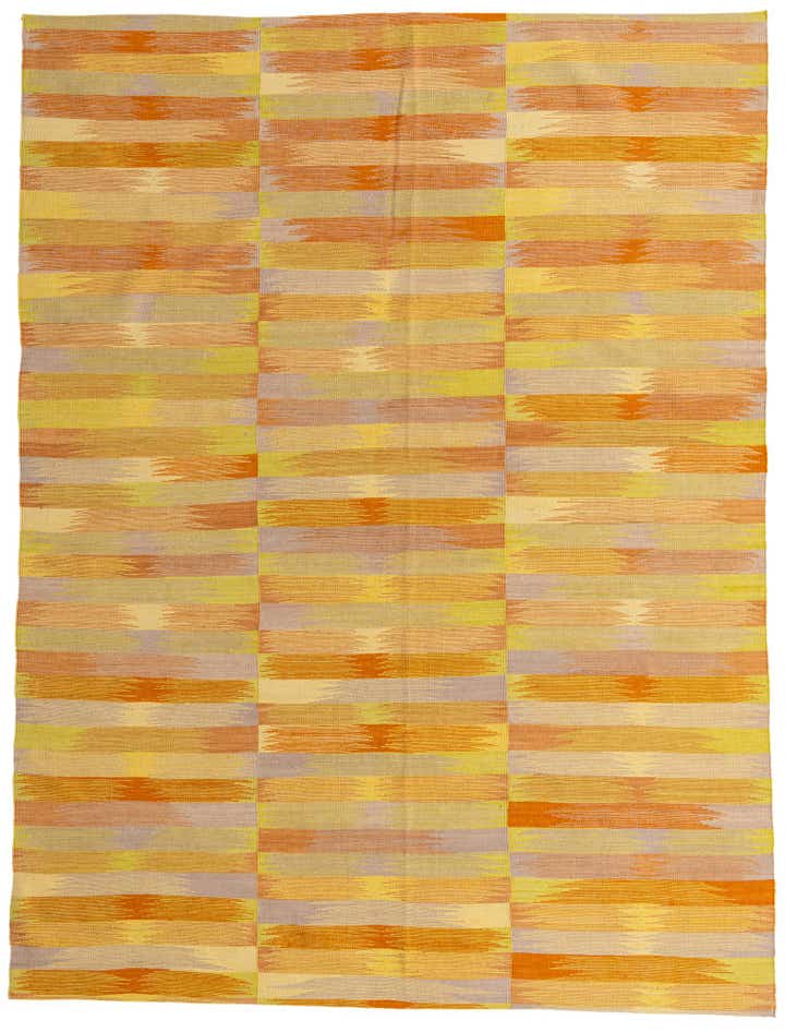 7' x 9' 3 Hand Woven Kilim Modern Wool Rug
