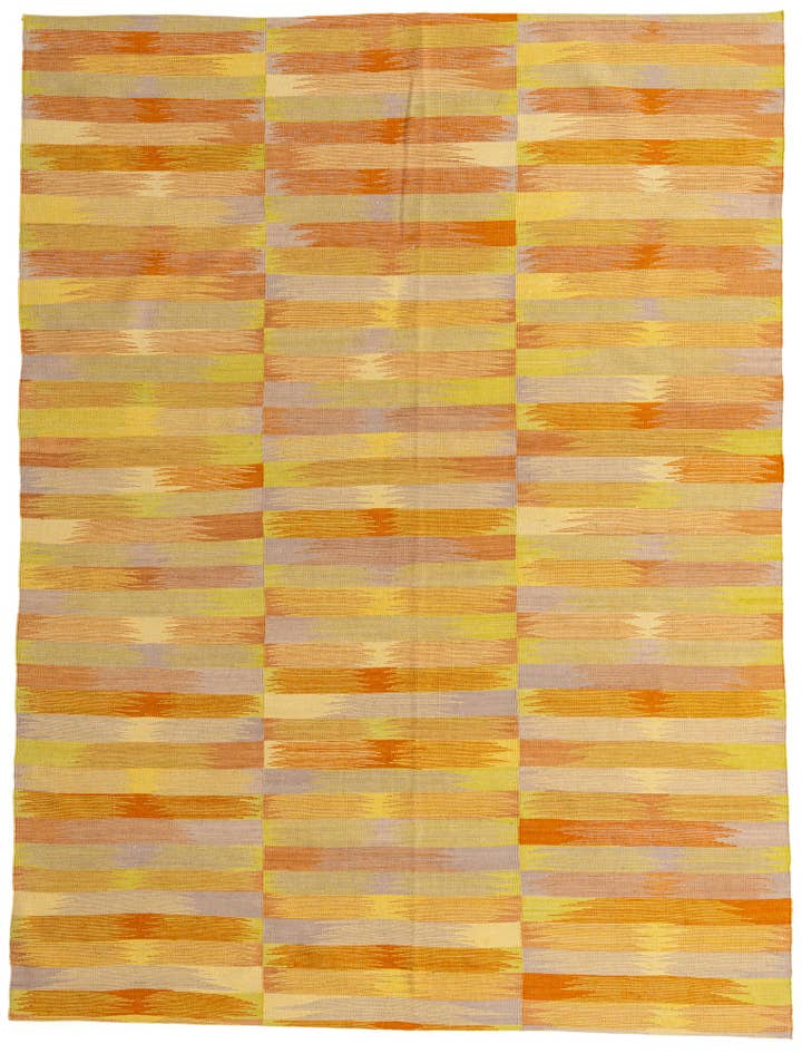 Detail image of 7' x 9' 3 Hand Woven Kilim Modern Wool Rug