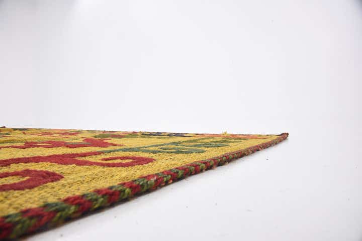 6' 10 x 9' 9 Hand Woven Kilim Suzani Wool Rug