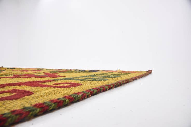 Detail image of 6' 10 x 9' 9 Hand Woven Kilim Suzani Wool Rug