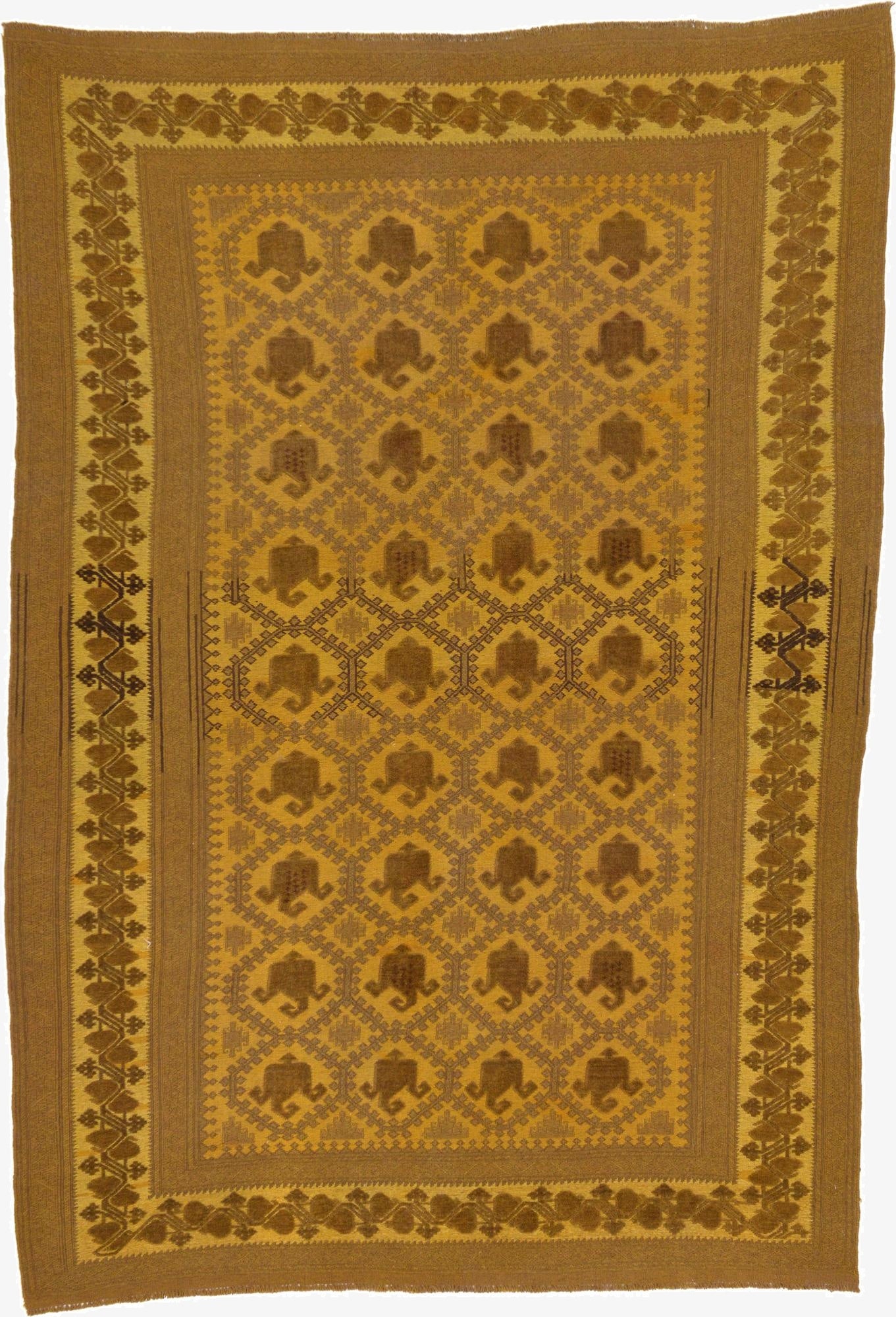 6' 6 x 9' 4  Hand Woven Kilim Suzani Wool Rug